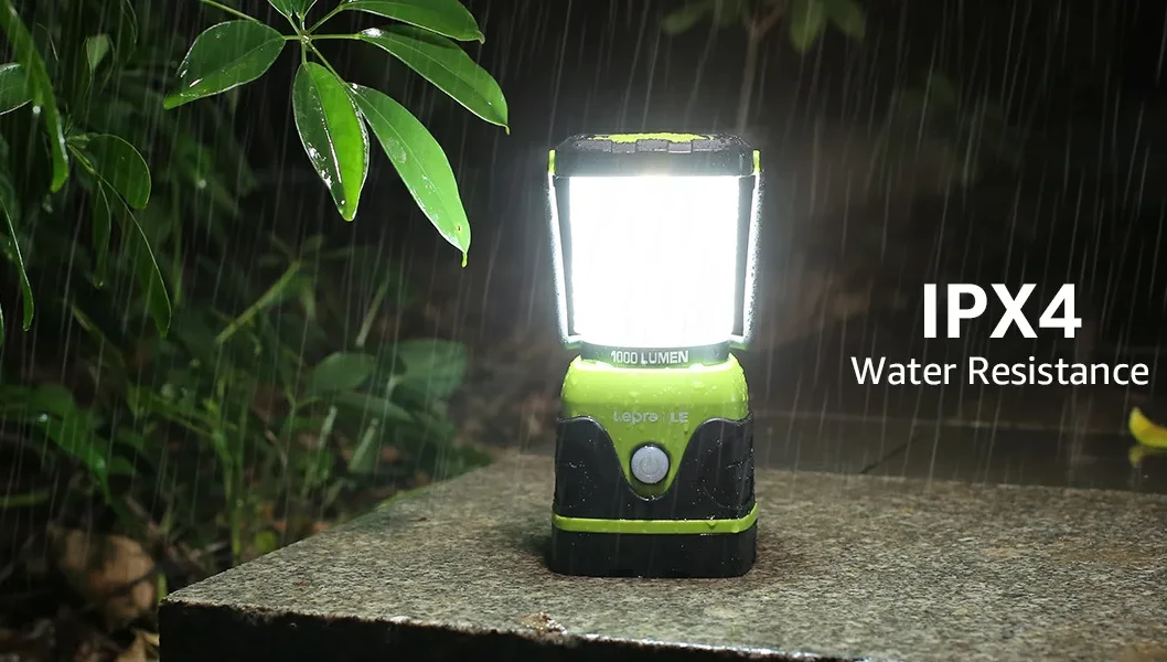 Lepro LED Camping Lantern Rechargeable, 1600LM, 4 Light Modes, 4400mAh Green