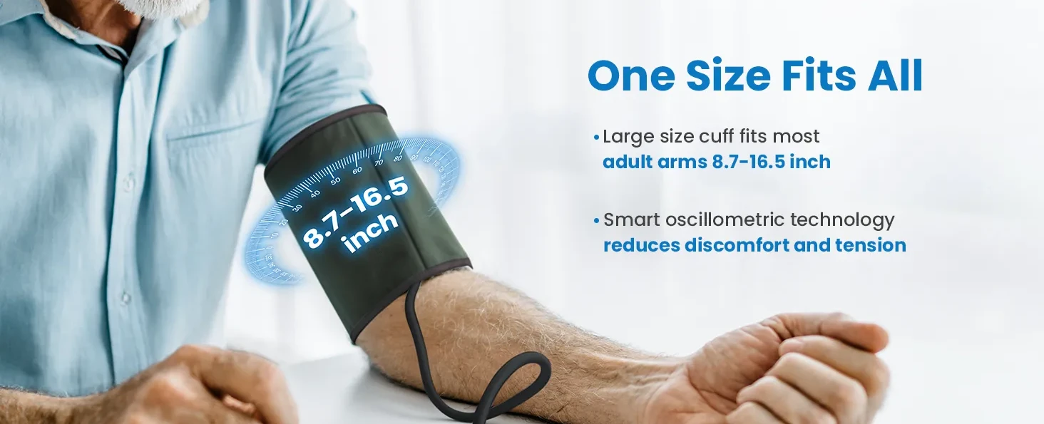 RENPHO Smart Blood Pressure Monitor – Wireless Upper Arm Blood Pressure  Machine, Home Use, Large Cuff, Digital BP Cuffs with Large Display, Two  Users, iOS Android App Connectivity Unlimited Memories – BigaMart