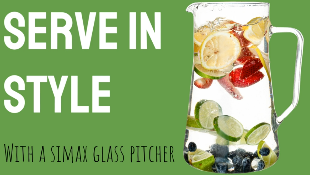 Simax Glass Pitcher With Spout: Borosilicate Glass Pitchers With Handle -  Glass Water Pitcher Glass - Cocktail Pitcher - Margarita Pitcher - Sangria  Pitchers - Glass Pitchers Beverage Pitchers- 1.5 Qt 