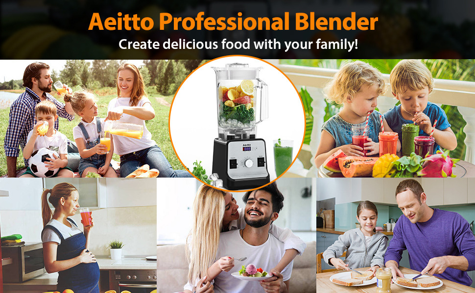 Aeitto® Blenders for Kitchen, Blender for Shakes and Smoothies with  1500-Watt Motor, 68 Oz Large Capacity, Countertop Professional Blenders for  Ice