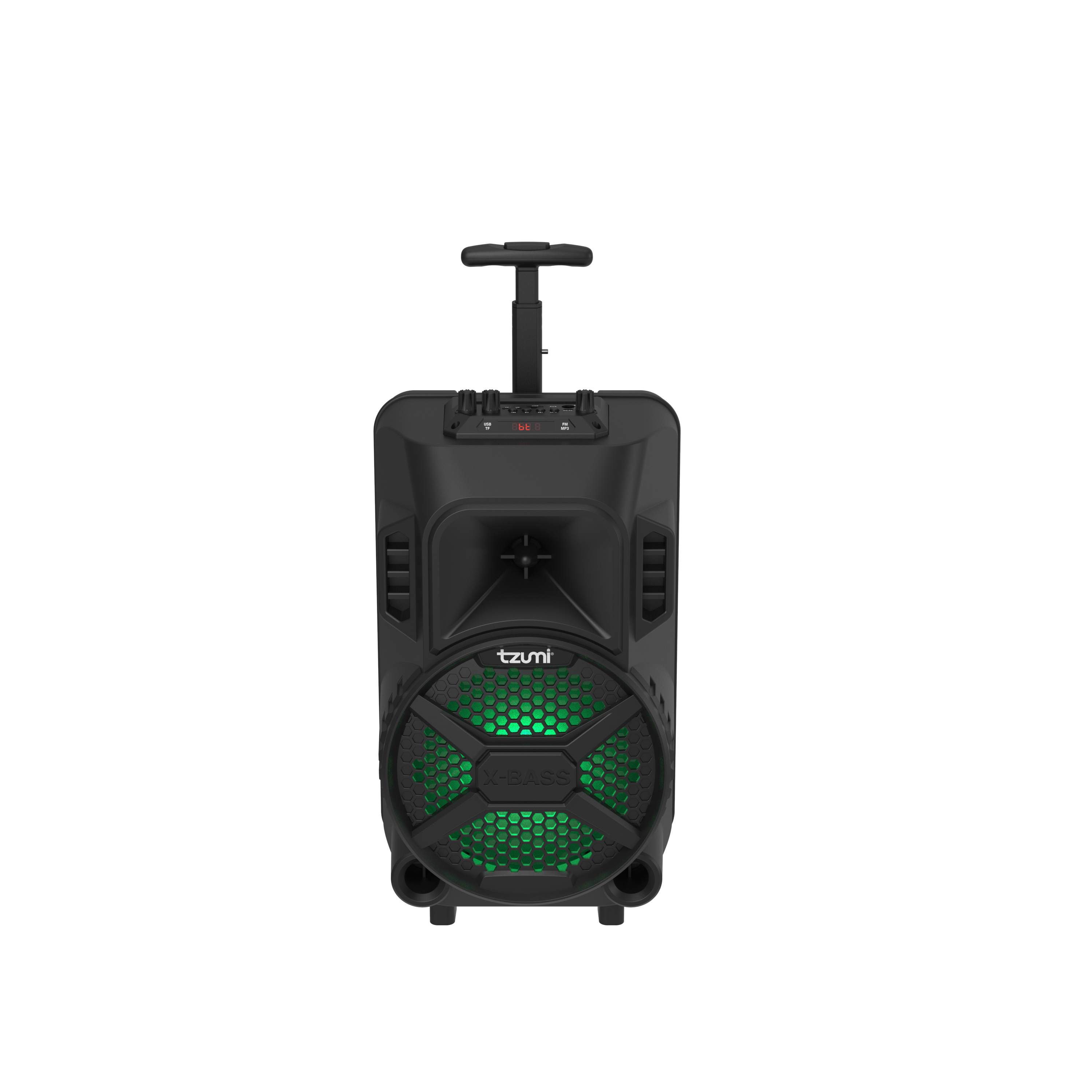 MegaBass LED Jobsite Speaker, Rechargeable Bluetooth Party Speaker