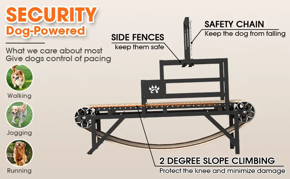 Syedee Dog Treadmill for Large Dogs, Dog Slatmill for Healthy