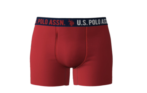 U.S. Polo Assn. Men's Cotton Stretch Mid Leg Boxer Briefs Underwear, 4.5  Inch, 3 Pack 