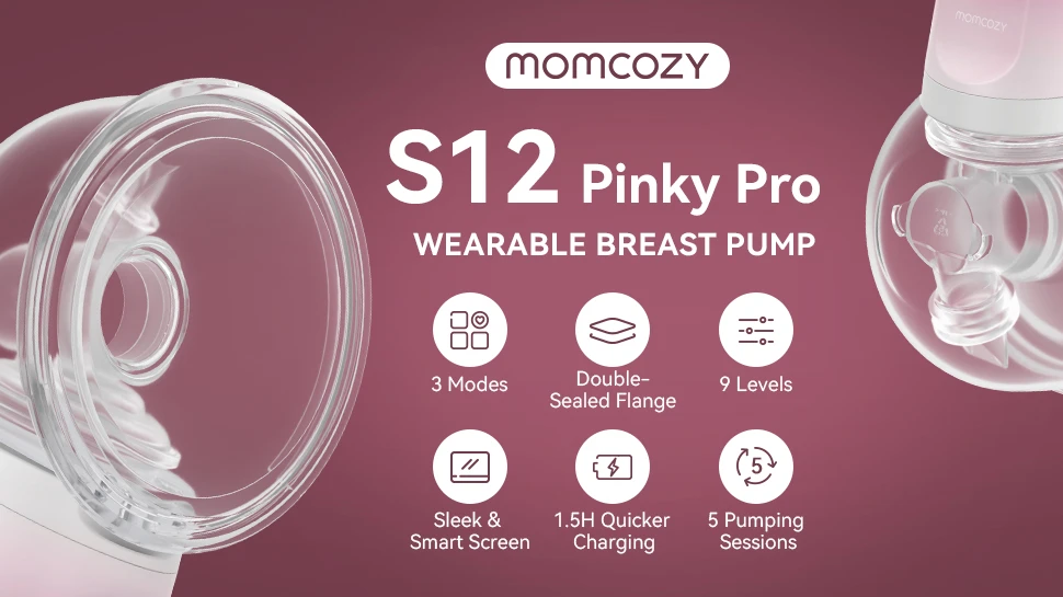  Momcozy S12 Pro Hands-Free Breast Pump Wearable, Double  Wireless Pump with Comfortable Double-Sealed Flange, 3 Modes & 9 Levels  Electric Pump Portable, 24mm, 2 Pack, Gradient Gray : Baby