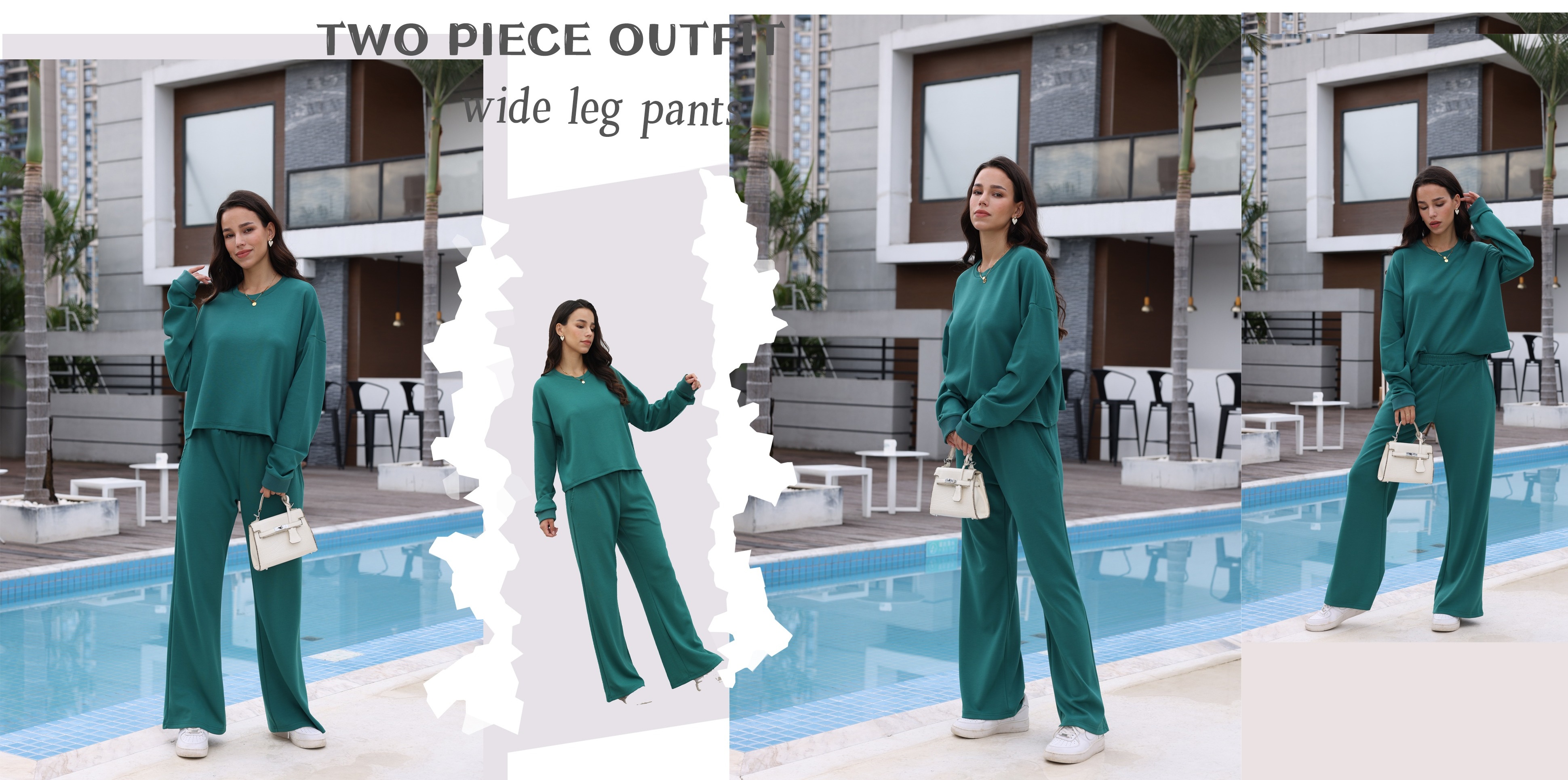 Women's Oversize Lounge Sets Pullover Long Sweatpants Two Piece