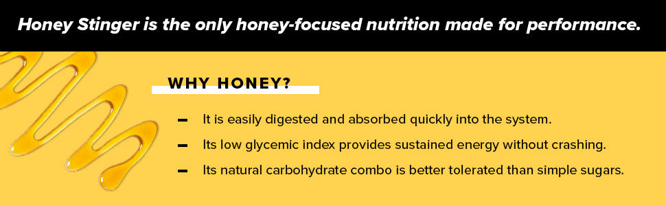 Honey Stinger, Individual Healthy Organic Snack Waffle, Honey, 6 Ct 