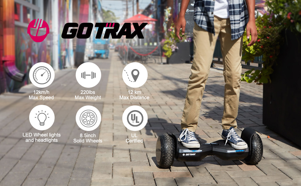 GOTRAX INFINITY PRO Hoverboard with Bluetooth Speaker 7.5Miles