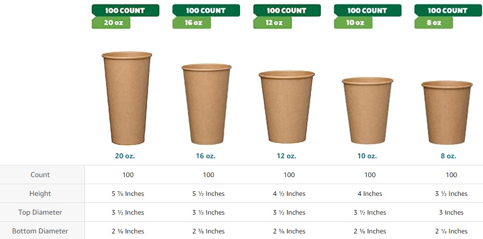 Ginkgo [100 Pack 12 oz Disposable Thickened Paper Coffee Cups with Lids and  Sleeves, To Go Hot Coffe…See more Ginkgo [100 Pack 12 oz Disposable