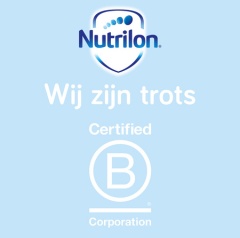 Nutrilon wij zijn trots b-corp gecertificeerd