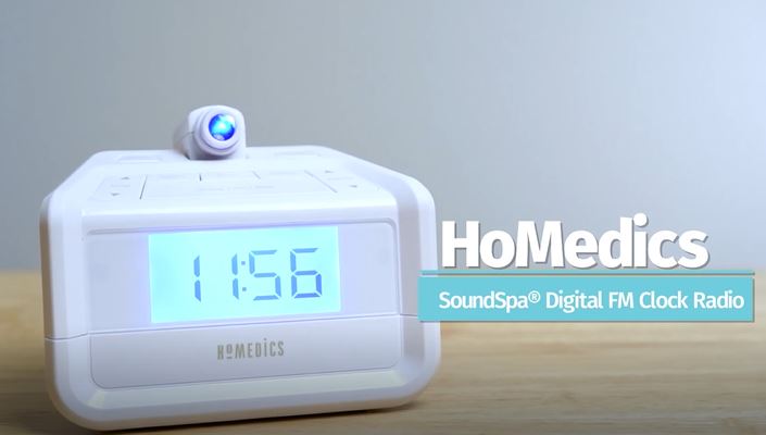 Homedics Soundspa Projection Digital FM Clock Dual Alarm Radio NEW SS-4520 