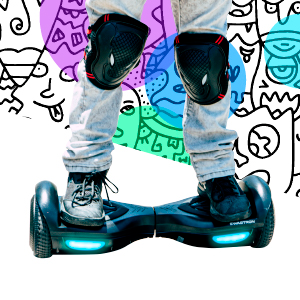 Swagtron Swag BOARD EVO V2 Hoverboard with Light-Up Wheels & Balance  Assist, Exclusive UL-Compliant Life Po™ Battery Tech 