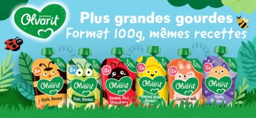 Olvarit Compotes Gourdes Plus grand format 100g