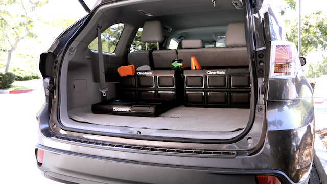 CleverMade Stackable Collapsible Storage Bin No Lid - 8 Gal Black