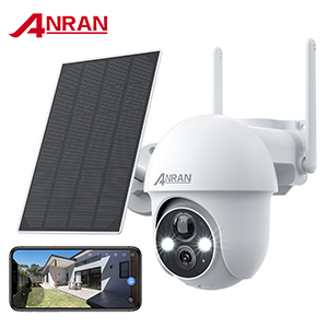 2K Solar Security Camera with Spotlight, ANRAN 360° View Wireless