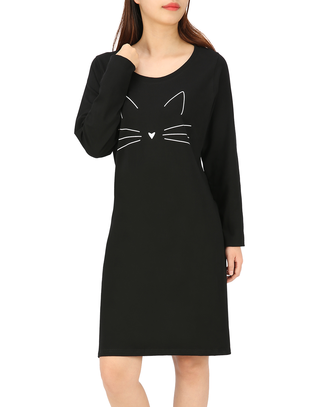 DreamFish Nightgowns for Women V Neck Short Sleeve Knee Length Sleep Dress,  Woman Sleepshirt/Nightshirts/Sleepwear