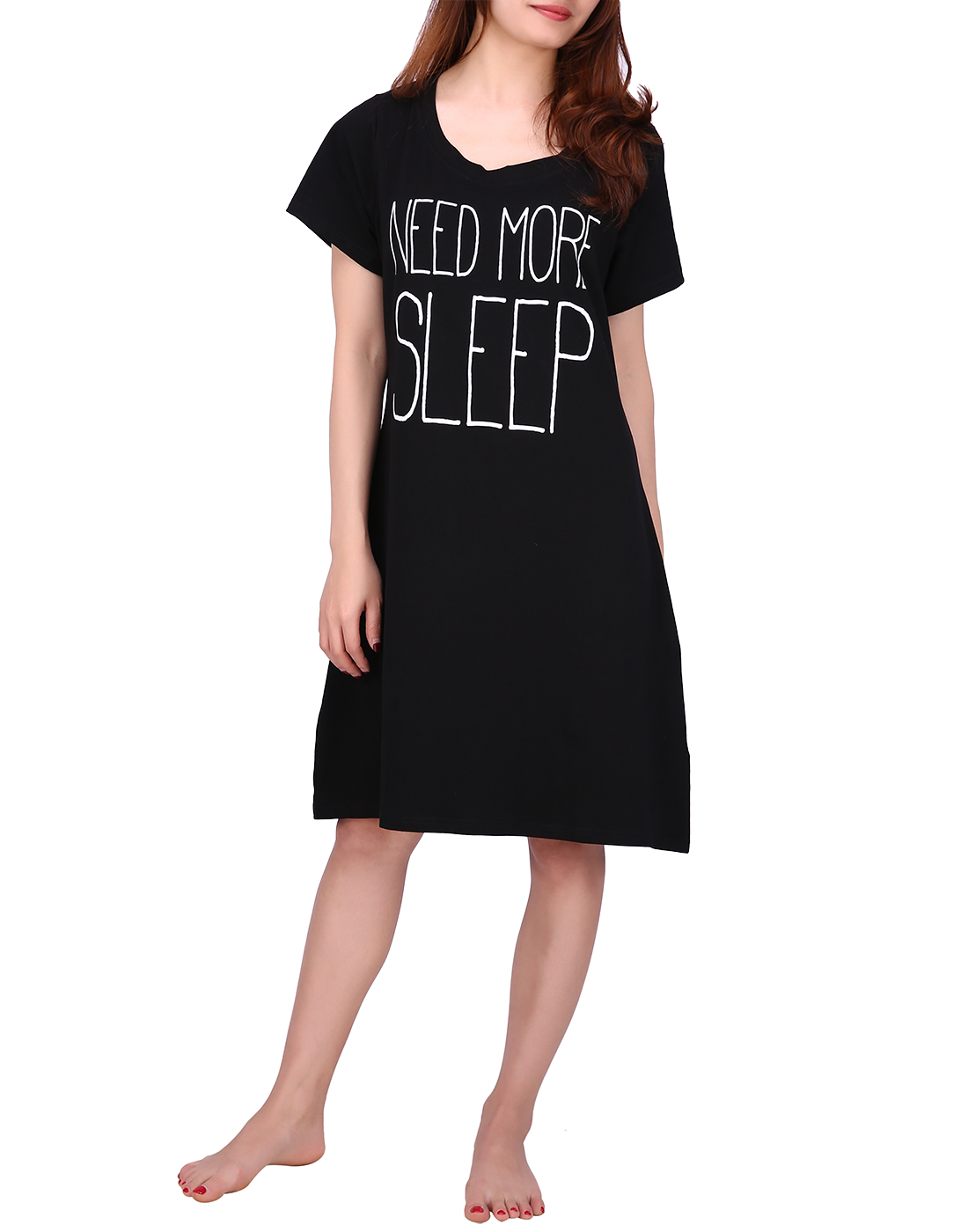 HDE Women's Cotton Nightgowns Short Sleeve Sleep Dress Coffee Tie