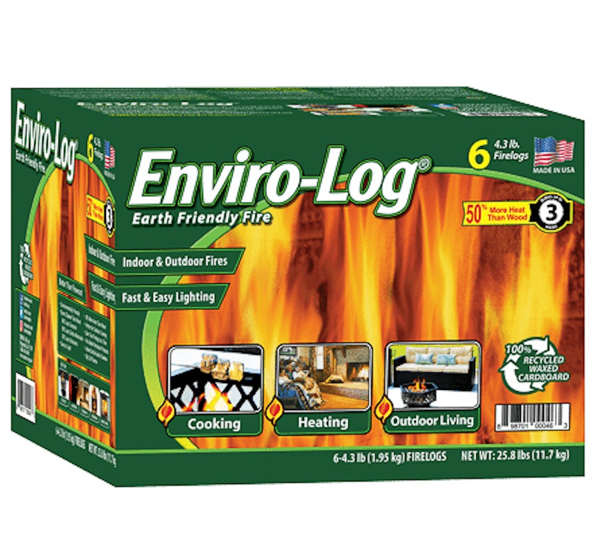 ECOFIRE Ecological Fire Log x 6 units. - Candelazo