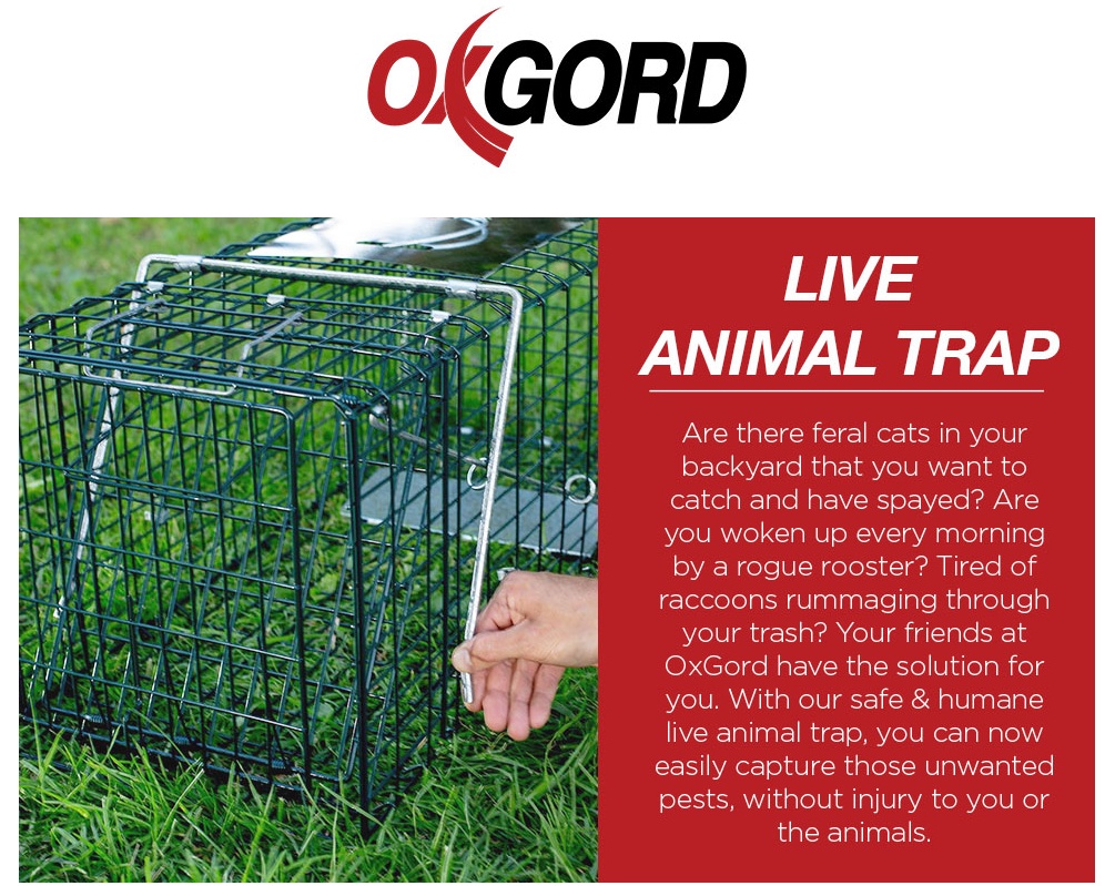 OxGord Live Animal Trap, 32 X 12 X 12 Catch & Release Cage – Pest  Control Everything