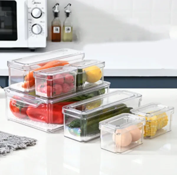 Pomeat 7 Pack Fridge Organizers, Stackable Refrigerator Organizer Bins with  Lids, Clear Plastic Storage Bins, BPA-Free Fridge Organizers and Storage  Clear for Food, Drinks, Fruits, Vegetable Storage price in Egypt