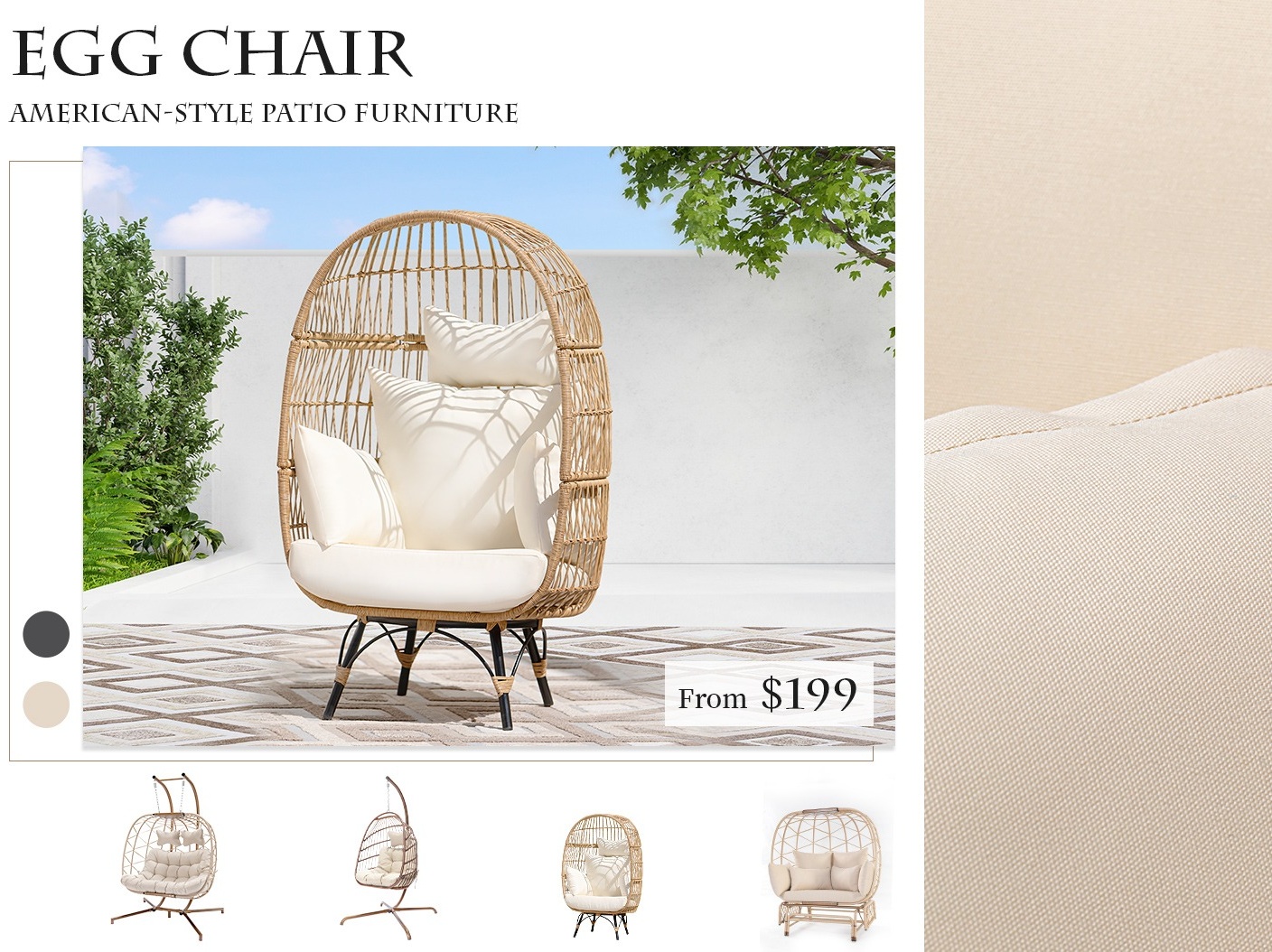 Egg chair deals walmart adult