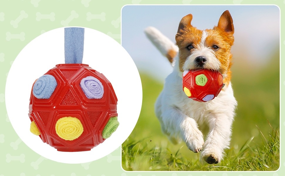 Dog Snuffle Ball Interactive Snuffle Ball Portable Slow Dispensing Feeder  HeyNv