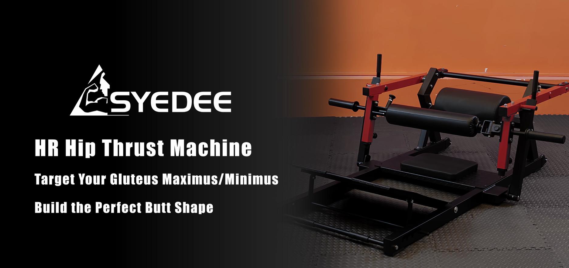 syedee Glute Bridge Machine, Heavy Duty Plate-Loaded Hip Thrust Machine,  Glute Drive Machine for Glute Muscles Shaping(Pink) 