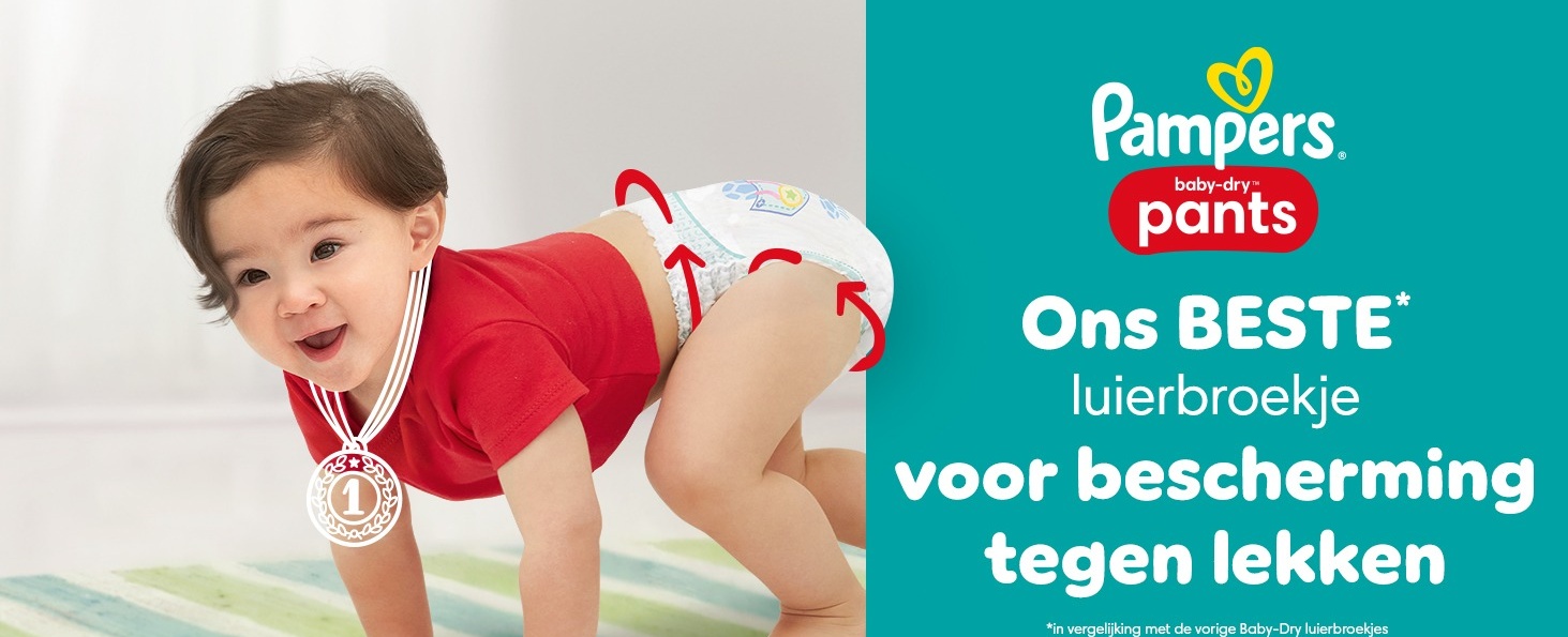 3x bescherming met een Stop & Protect pocket, 360° rekbare tailleband en dubbele beschermrandjes rond de beentjes