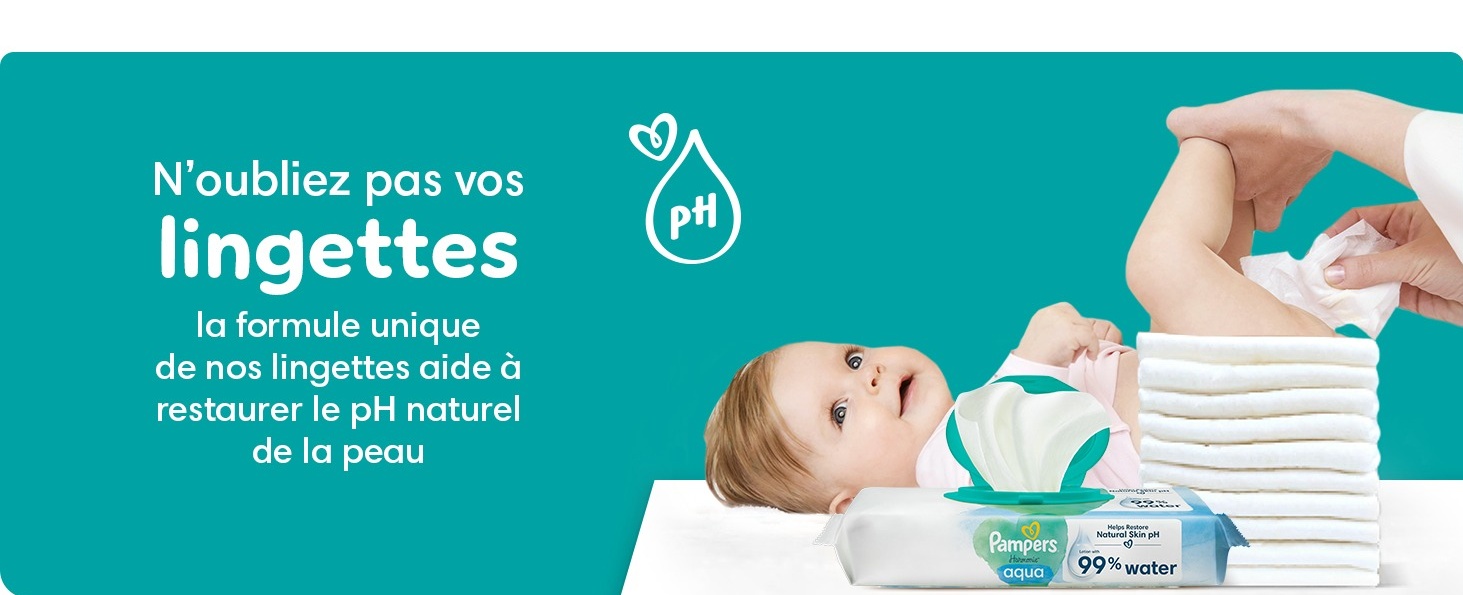 Pour un change facile : enfilez-la en un seul geste, déchirez les côtés pour la retirer, roulez et attachez-la avec les attaches adhésives pour la jeter à la poubelle