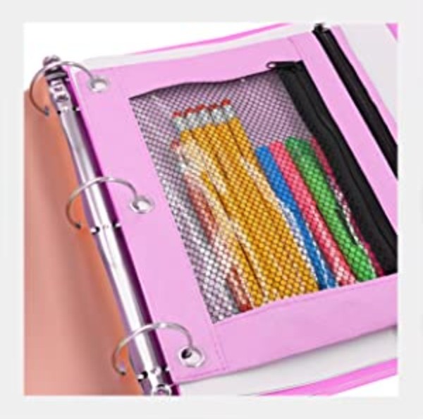 #226;€ŽEnday 995 Large Pencil Pouch For 3 Ring Binder Black,  Mesh Zipper Pencil Case, Pen Bag Pen Case, Small Cosmetic Bag, Storage  Container, Al