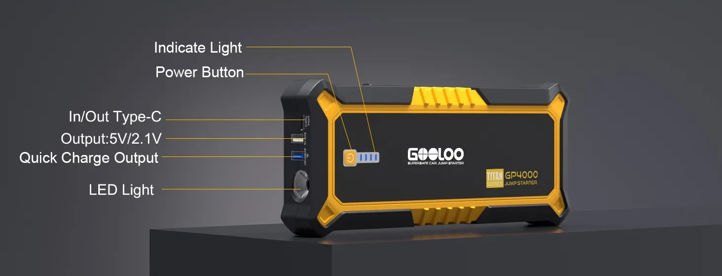 GOOLOO GP4000 Jump Starter / Power Bank Review 
