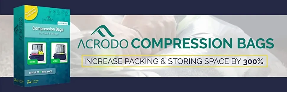 Acrodo Large Compression Bags for Travel, Packing Organizers Space Saver  Packing Bags, No Vacuum 3-pack - Only $3.00/pack