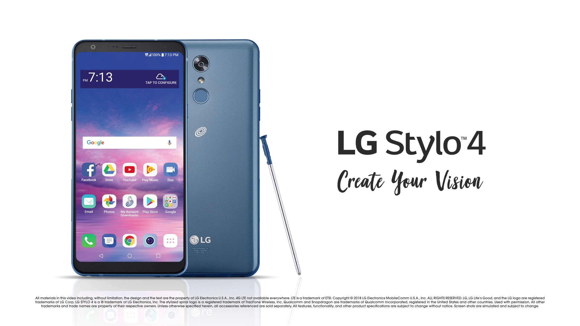 Straight Talk LG Stylo 4, 16GB, Blue - Prepaid Smartphone - image 2 of 14