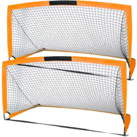 Tidoin Orange 4 ft. x 3 ft. Portable Soccer Goal Pop Up Folding