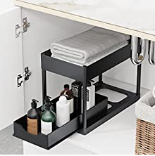 LATOURTIKAROGAN Under Sink Organizers and Storage, 1 Tier Metal Under  Cabinet Organizers with Sliding Drawers, Under Sink Storage for Cabinet,  Bathroom, Kitchen, Closets, Bedroom and Offices - Yahoo Shopping