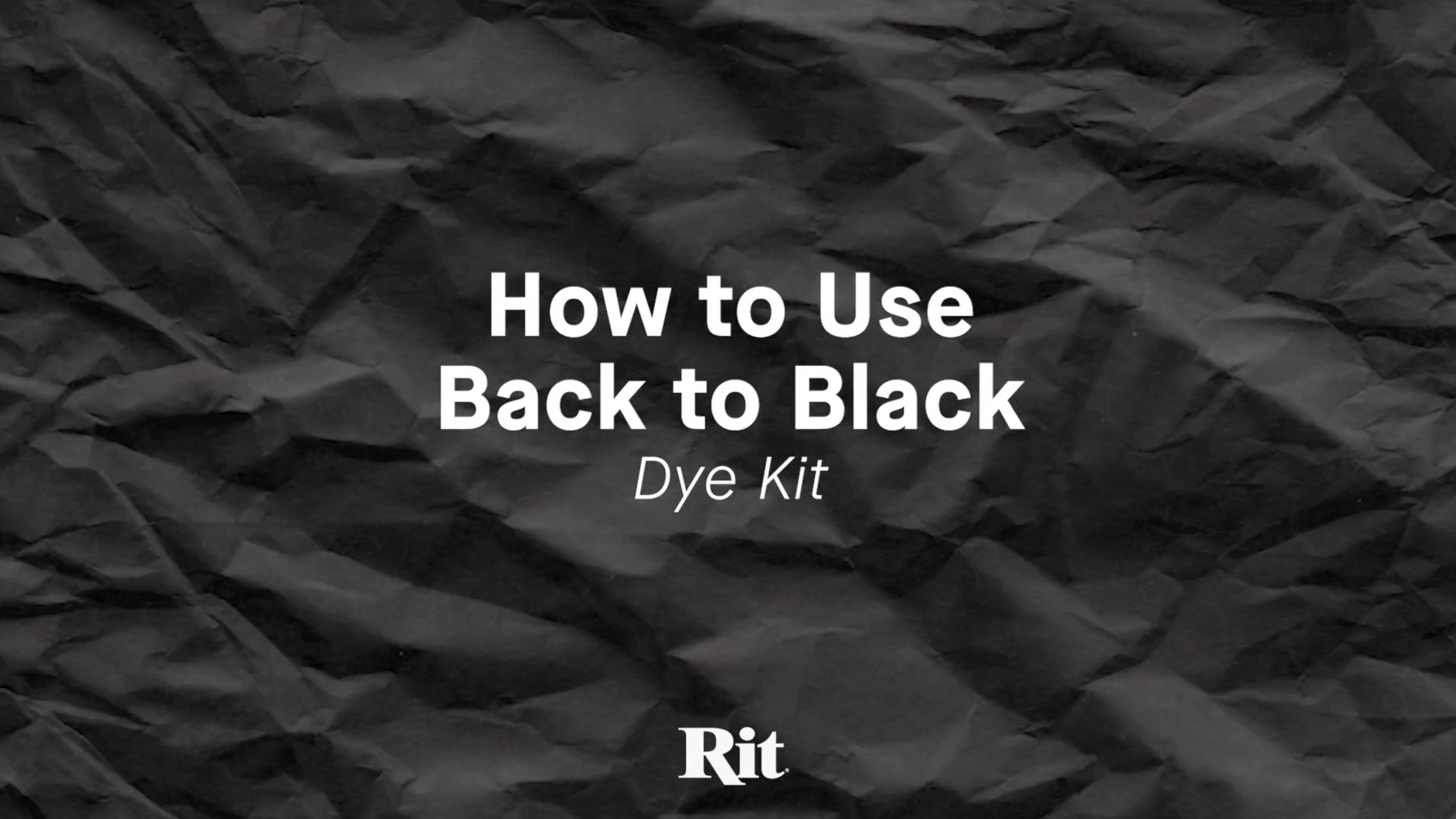 Rit Back to Black Fabric Dye Kit