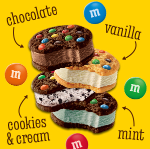 M&M's Vanilla Ice Cream with Chocolate Swirl Fun Cups, 10 ct - Kroger