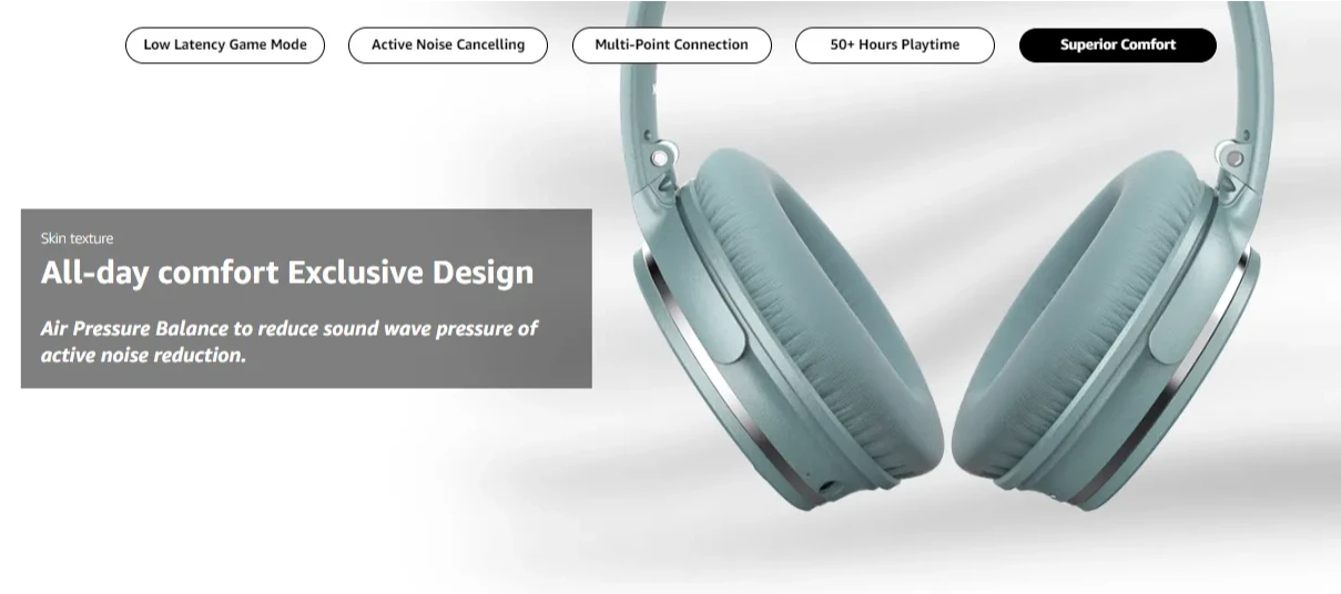 Srhythm NC25 Noise Cancelling Headphone Wireless India