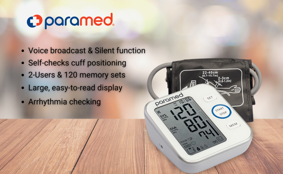 Automatic Upper Arm Blood Pressure Monitor by Paramed 