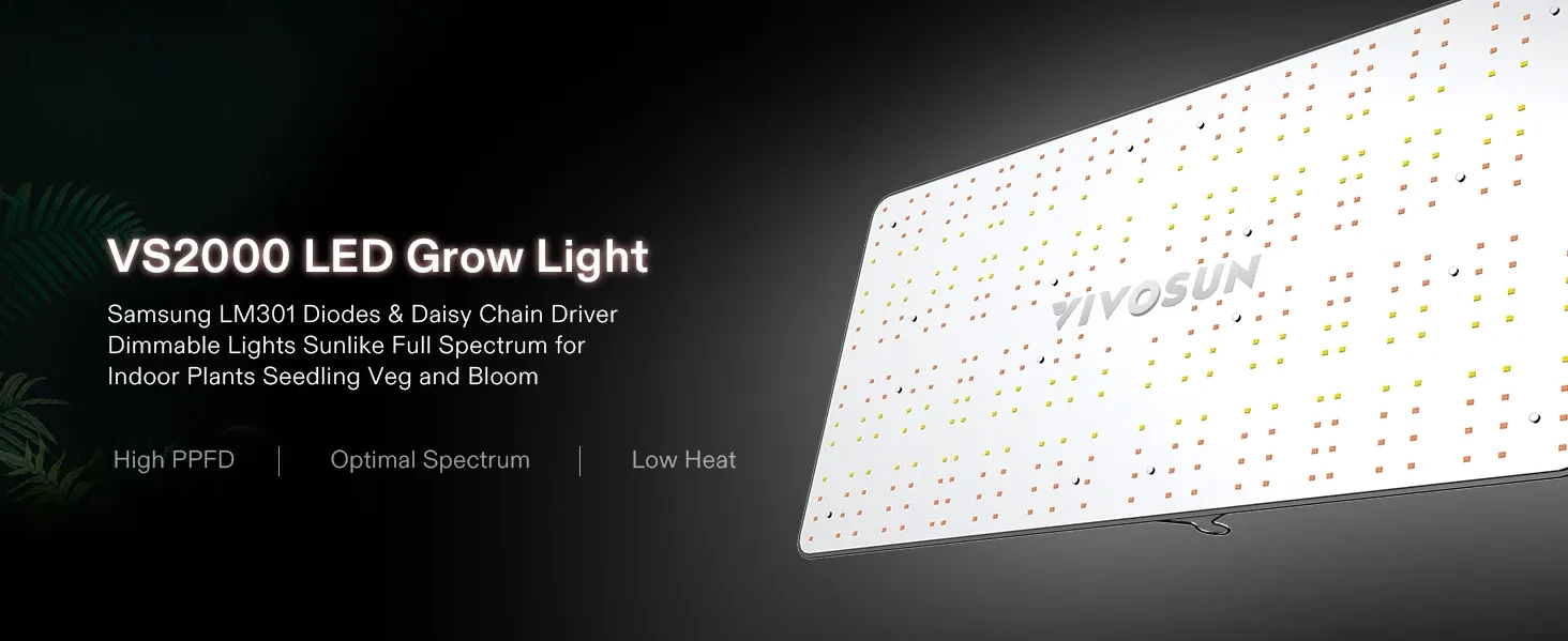 VIVOSUN VS2000 LED Grow Light Full Spectrum Dimmable with Samsung