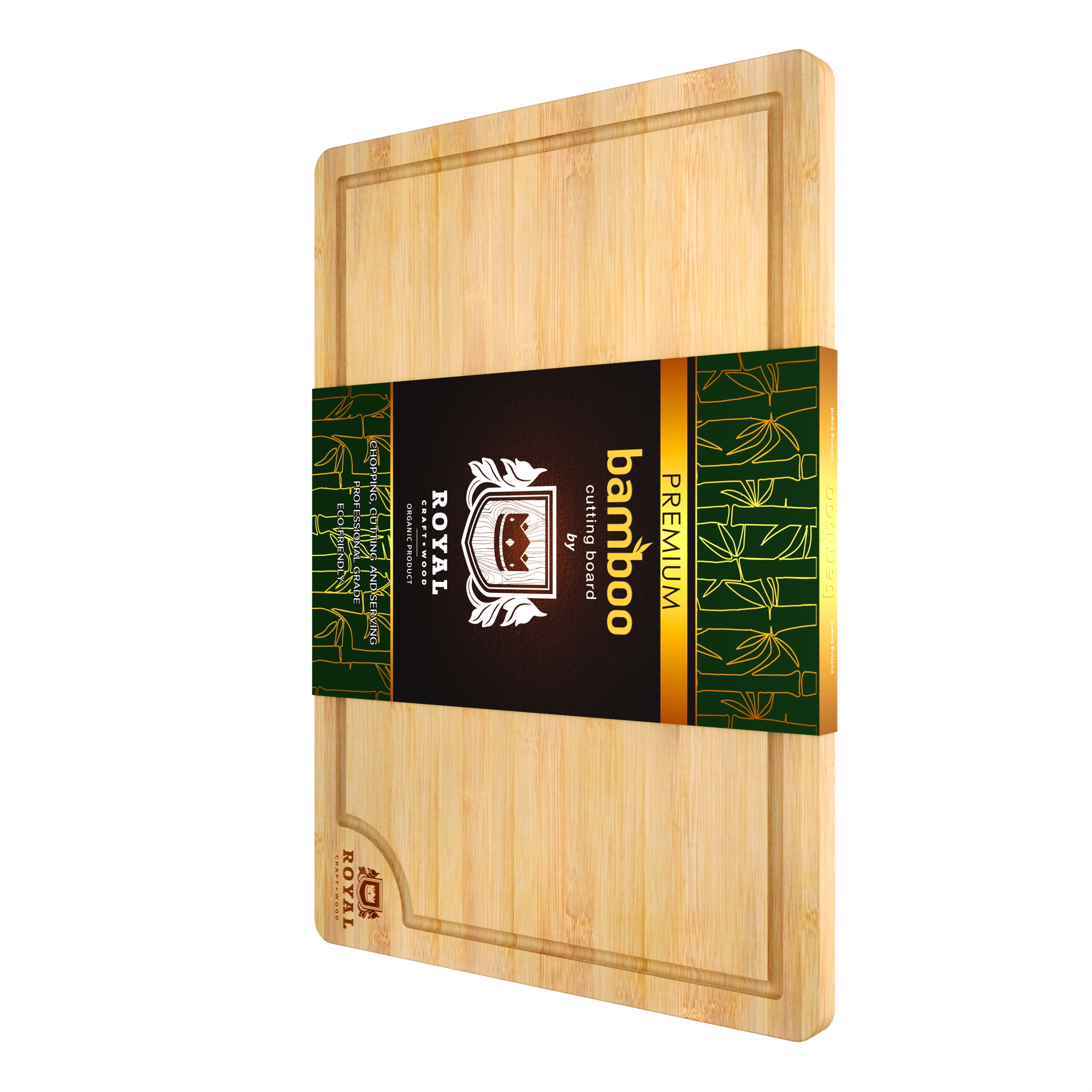 Thick Bamboo Cutting Board - Extra Large (18x12 -Inch)