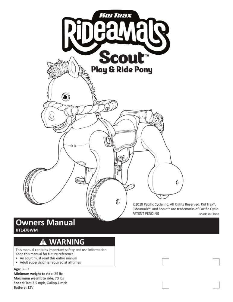 rideamals scout weight limit