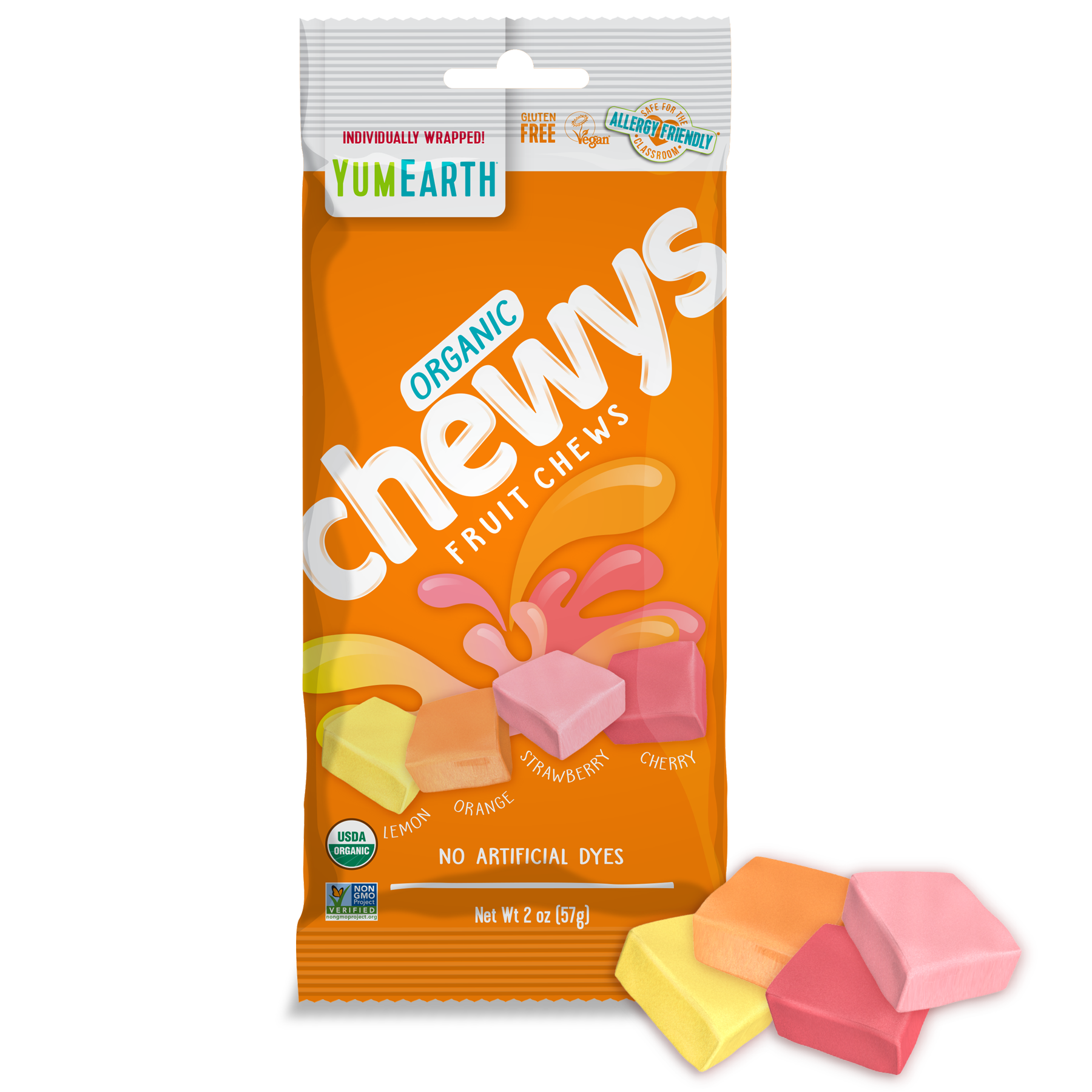 YumEarth Organic Sour Giggles, Chewy Fruit Flavor Candy, Gluten 