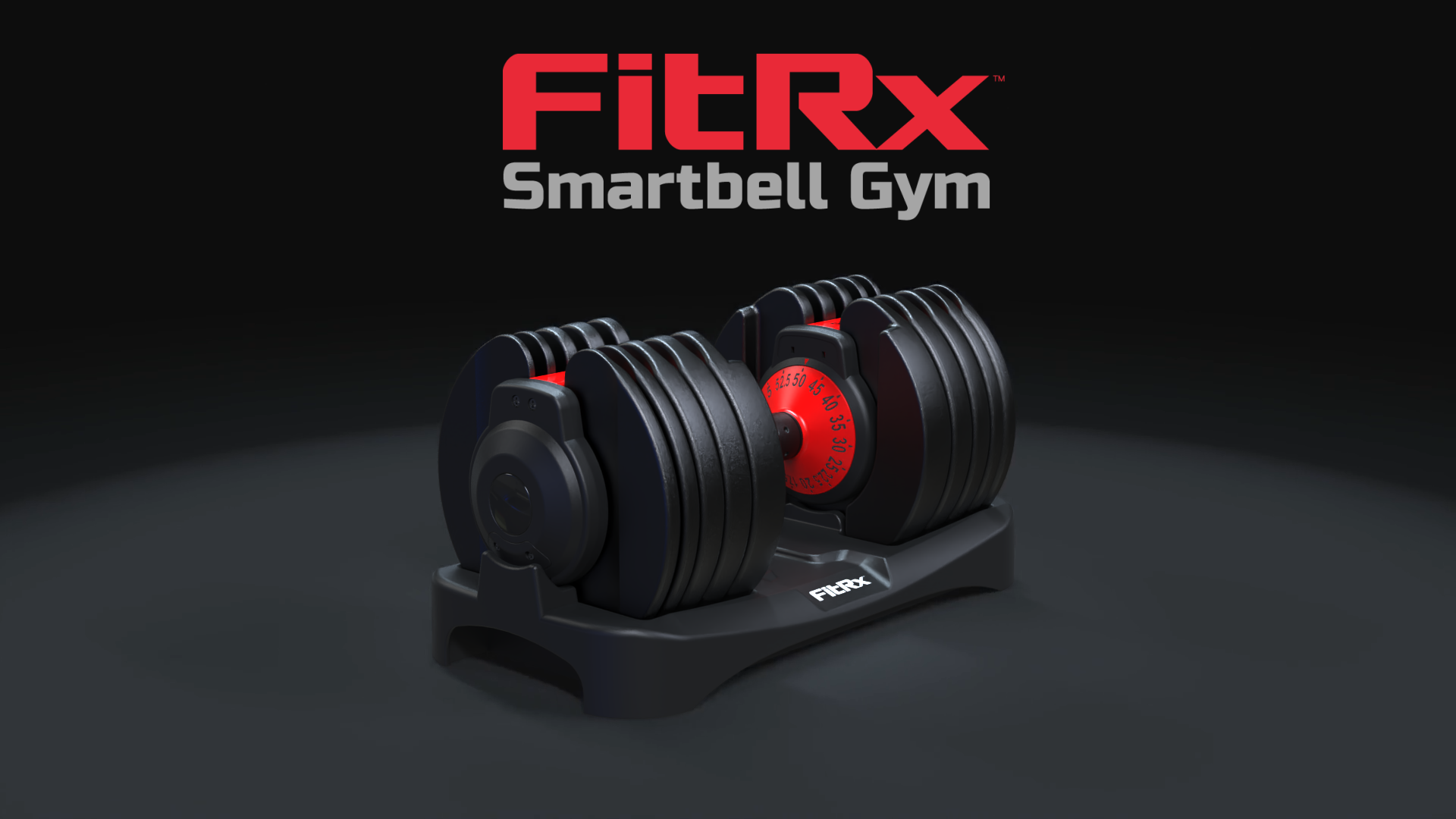 FitRx SmartBell Gym, 60 lbs. 4-in-1 Adjustable Interchangeable Dumbbell,  Barbell, and Kettlebell Weight Set, Black 