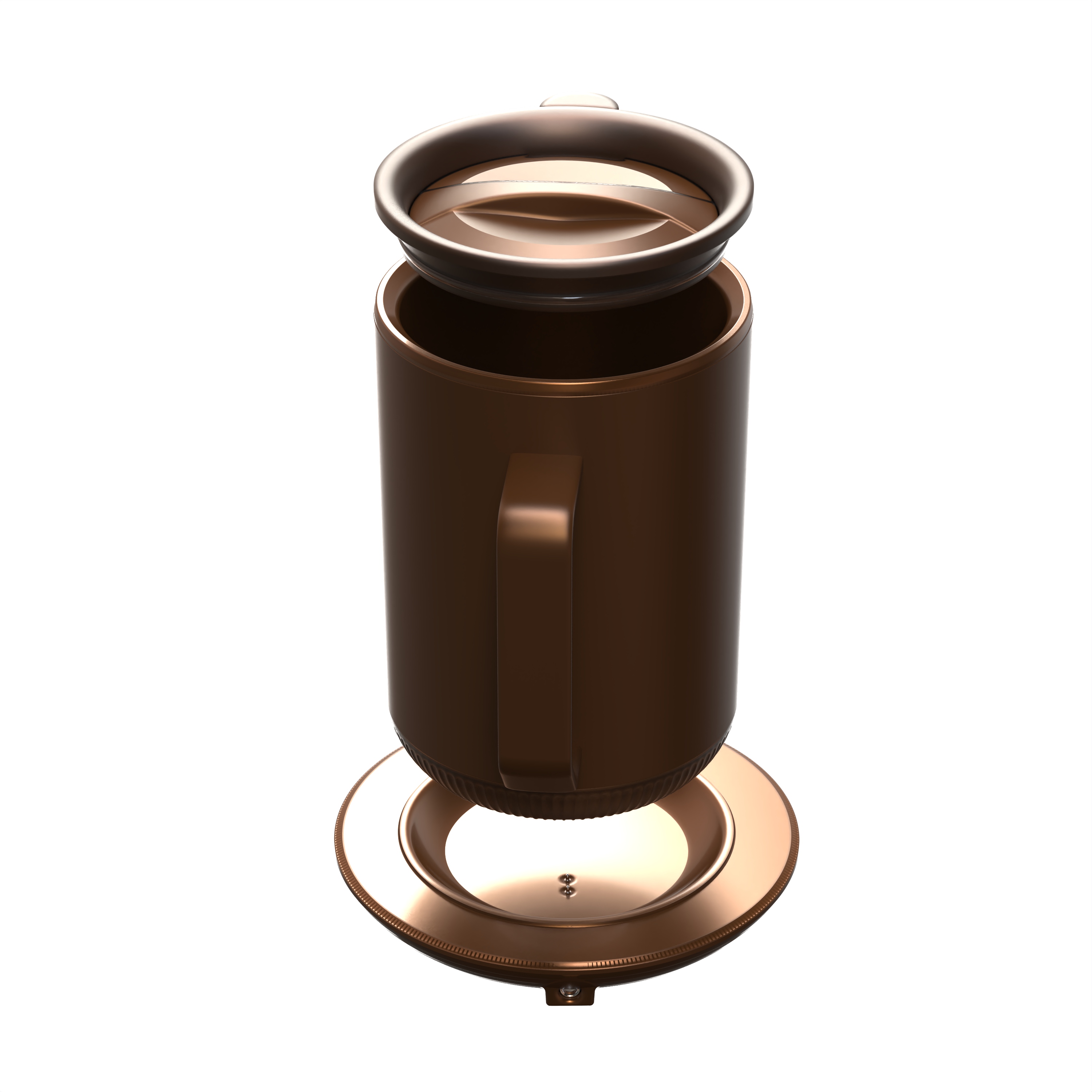 ionMug & Charging Coaster 12oz Stainless Steel Self Heating Coffee Mug -  Bronze