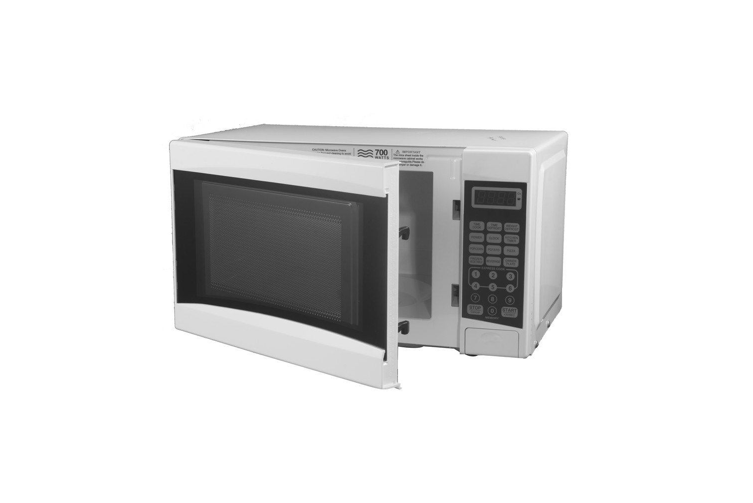 Walmart EM720CGA-B 700W Countertop Microwave Oven - Black, WORKS GREAT  839724013269