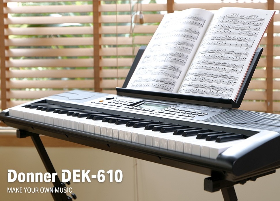 Donner Piano 61 Key LCD Electric Keyboard Full-Size Keys DEK-610 