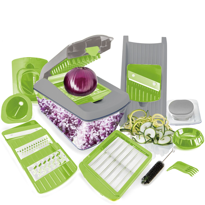 SPEEDY CHOPPER 12 PIECES NICER DICER PLUS FRUIT AND VEGETABLE SLICER A –  The Essential Spot