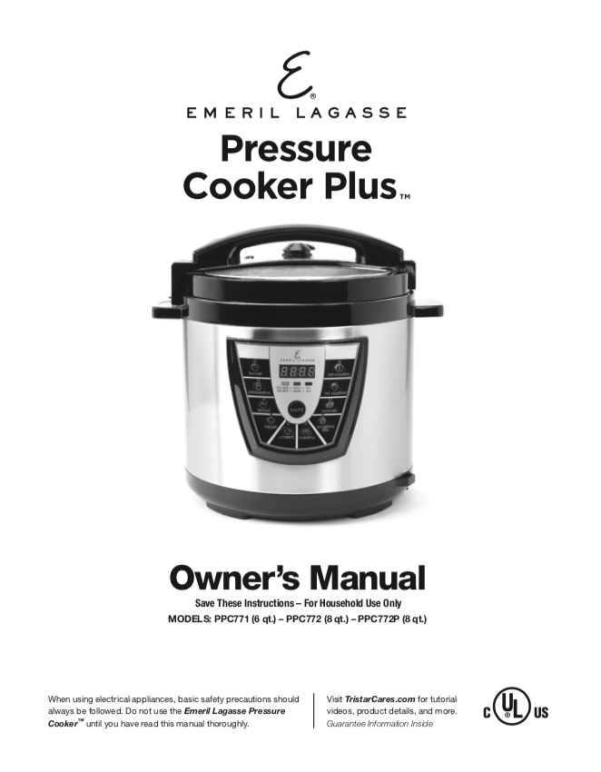 Emeril Lagasse Pressure Cooker Plus 8 Quart - Walmart.com - Walmart.com