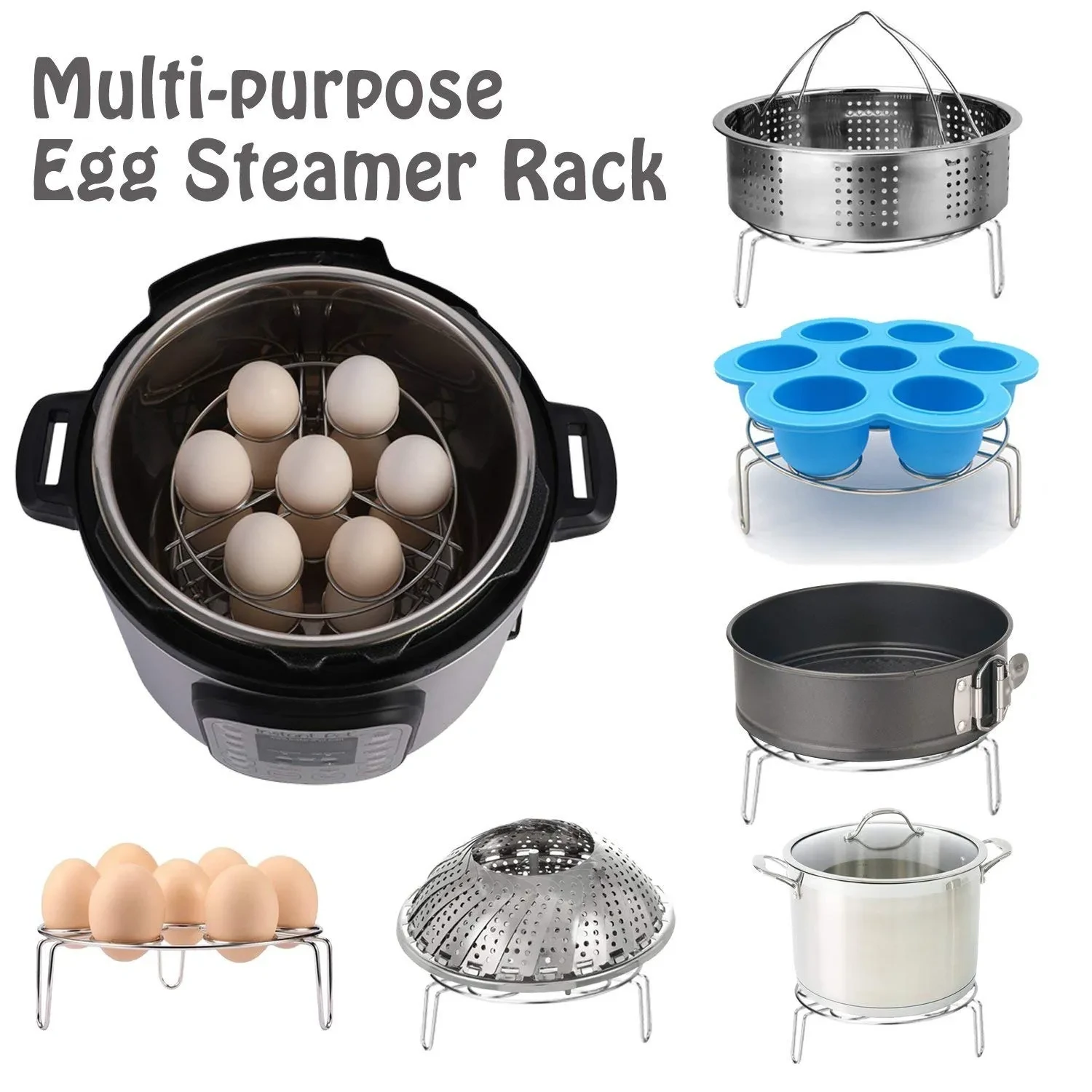 8 Pack Cooking Pot Accessories Set for 5qt, 6qt, 8qt Insant Pot, Cooker,  Electrical Steam Pots and Pressure Cooker 