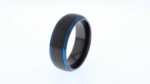  XAHH 8mm Fairy Tail Ring for Men Women,Black/Gold/Blue